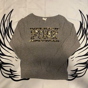 PINK long sleeve animal print shirt